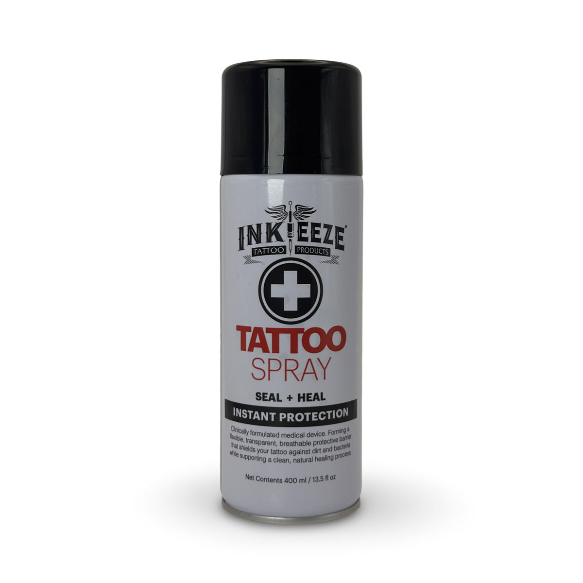 Inkeeze tattoo spray can on a white background