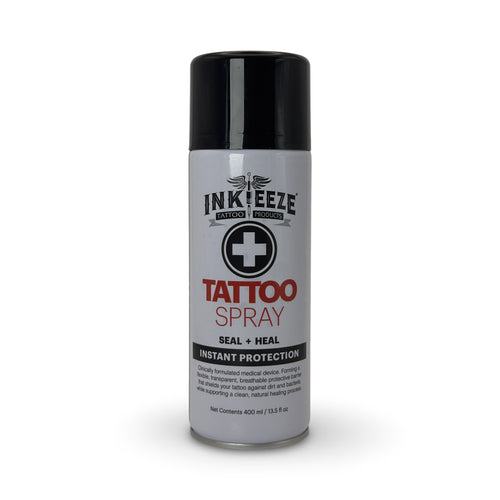 Inkeeze Tattoo Spray bottles on a white background