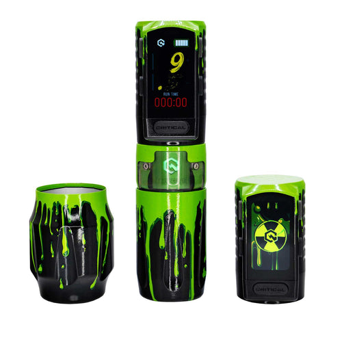 Collection of 'Critical Torque' and 'Ink Eeze' products on a white background