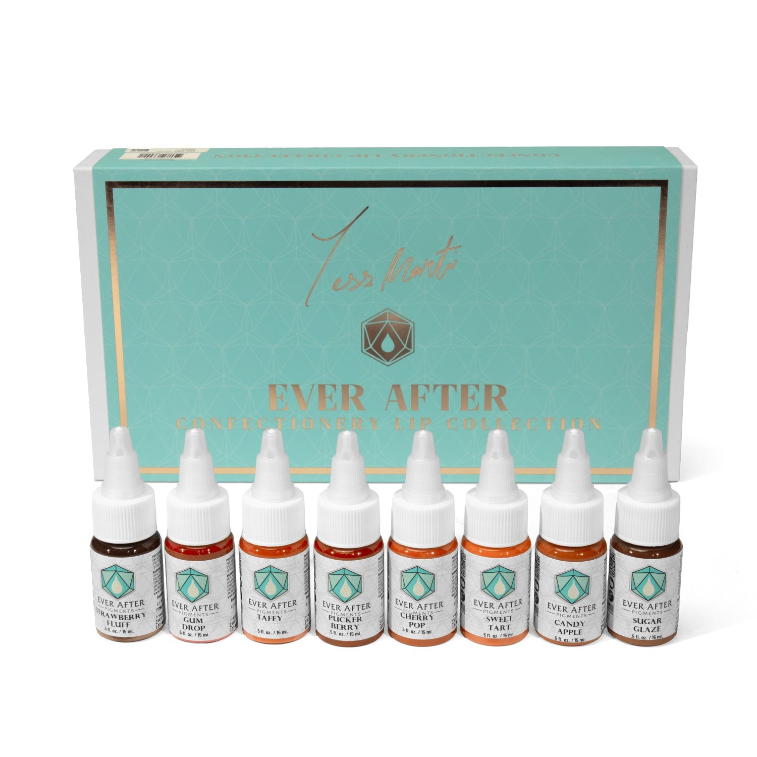 Set of Ever After product bottles in front of a branded box on a white background