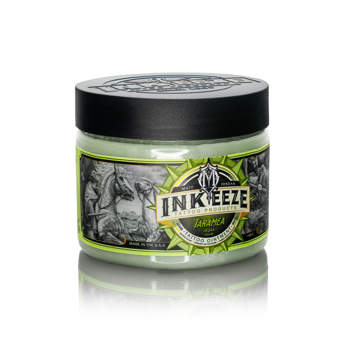Jar of Inkeeze tattoo product on a white background