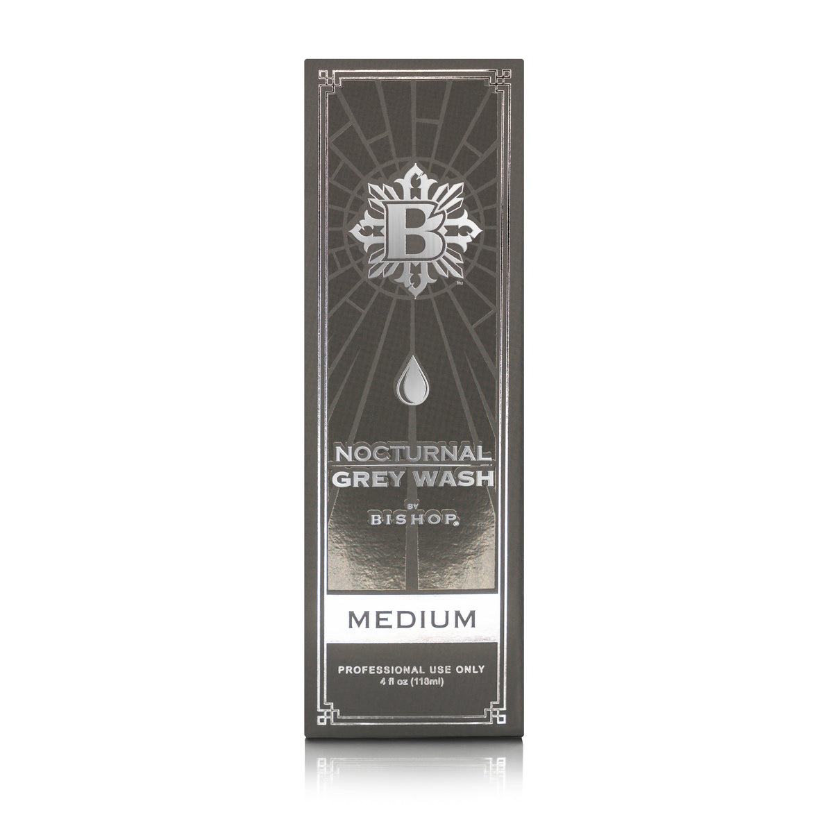 Nocturnal Medium Grey Wash by Bishop hair tattoo ink packaging on a white background