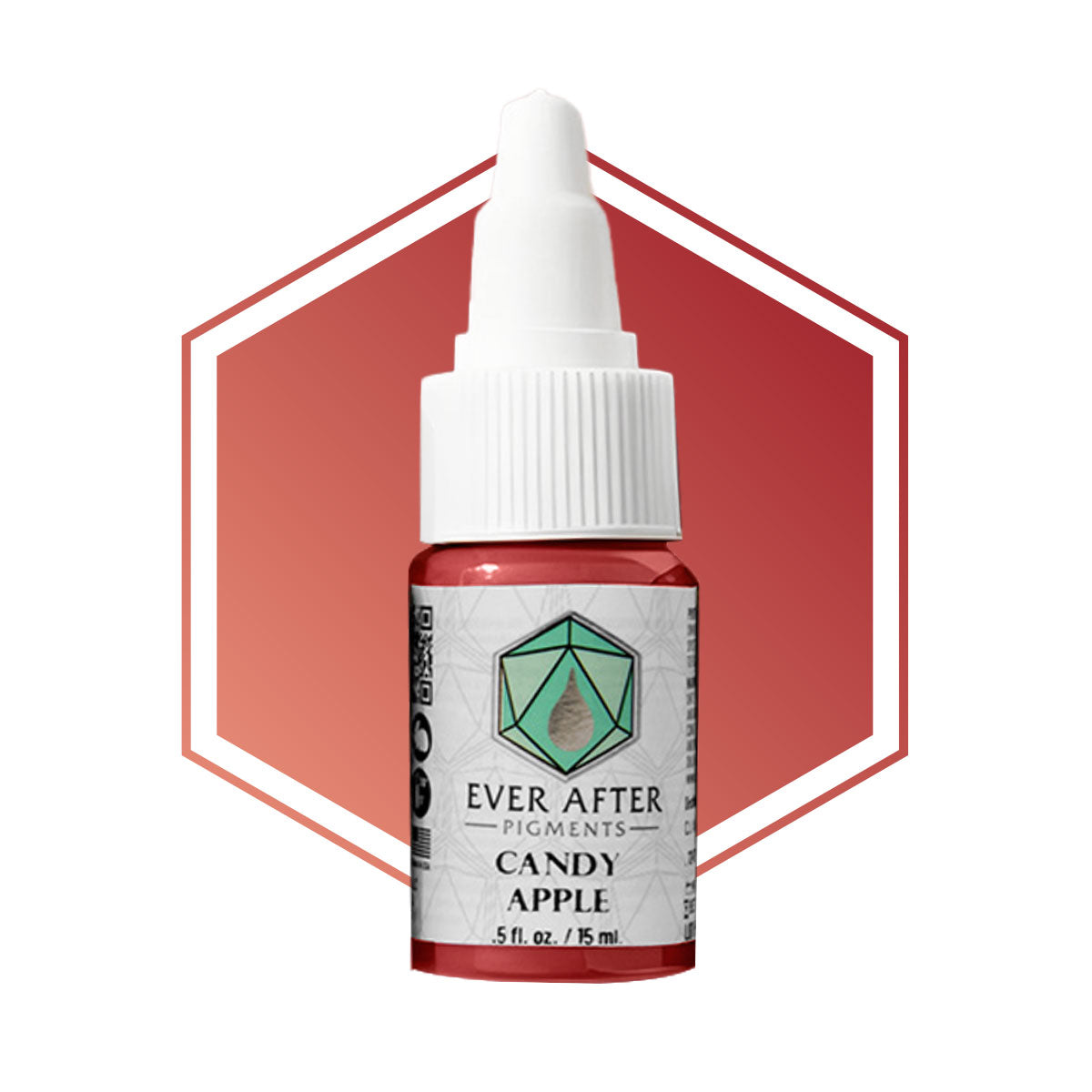 Bottle of Ever After Pigments Candy Apple on a white background