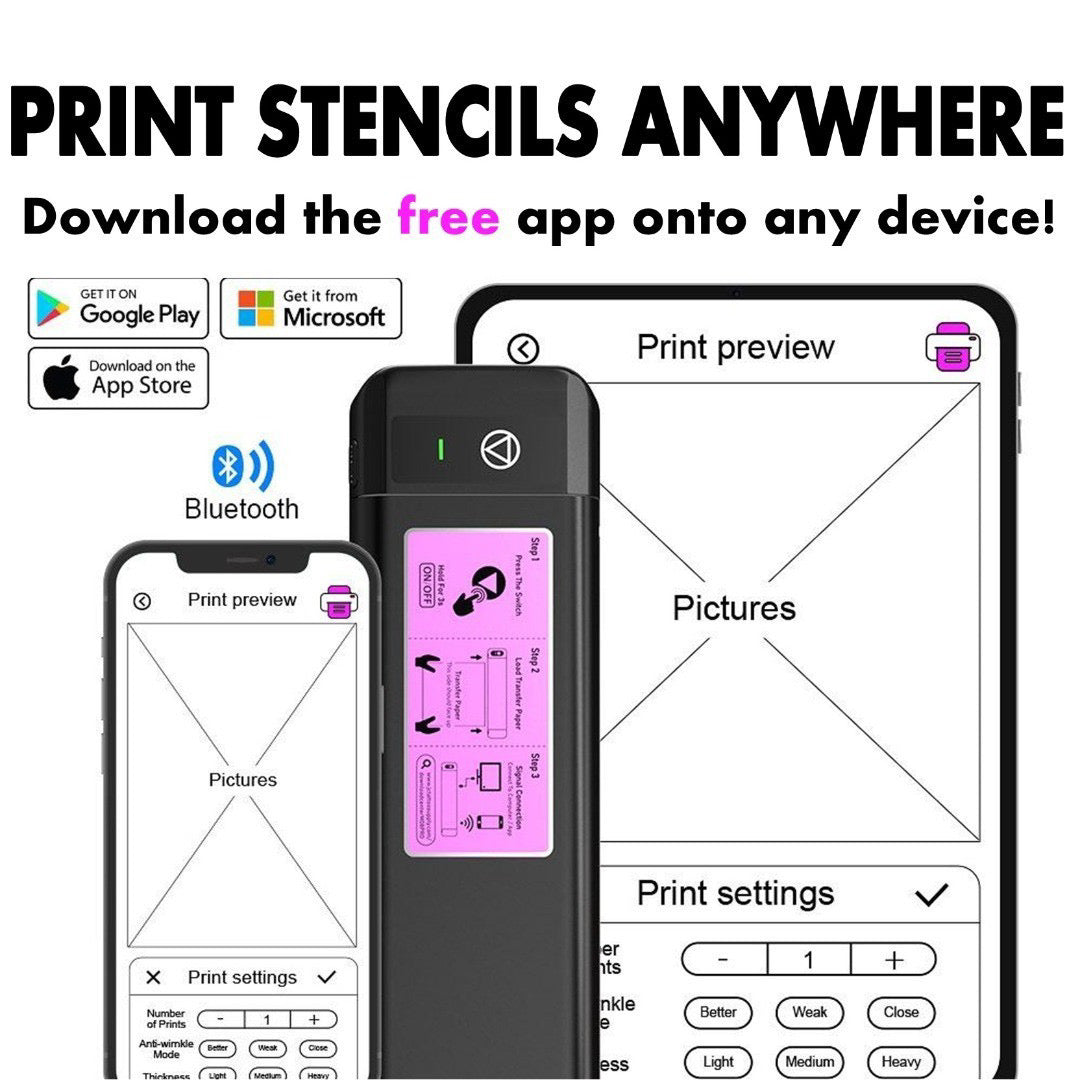 OZER Wireless Quick Stencil Printer 1200Mah