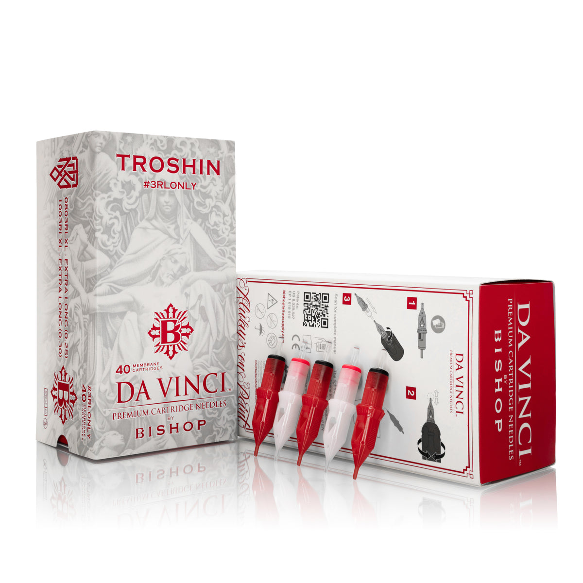 DA VINCI Bishop pen cartridges packaging with Troshin branding on a white background