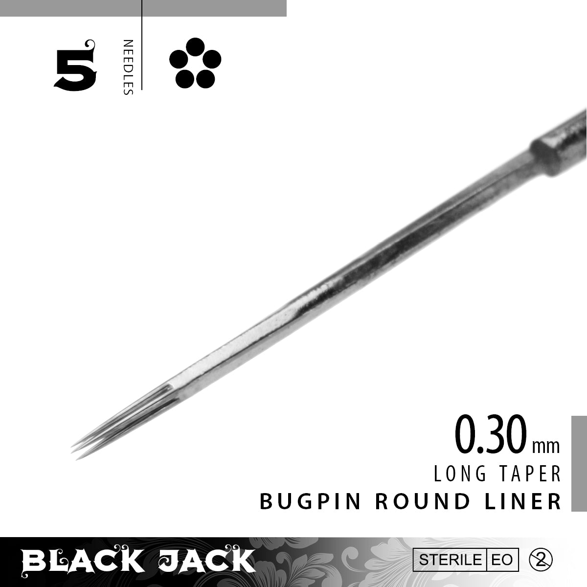Black Jack Bugpin Liner Bar Needles - Eternal Tattoo Supply