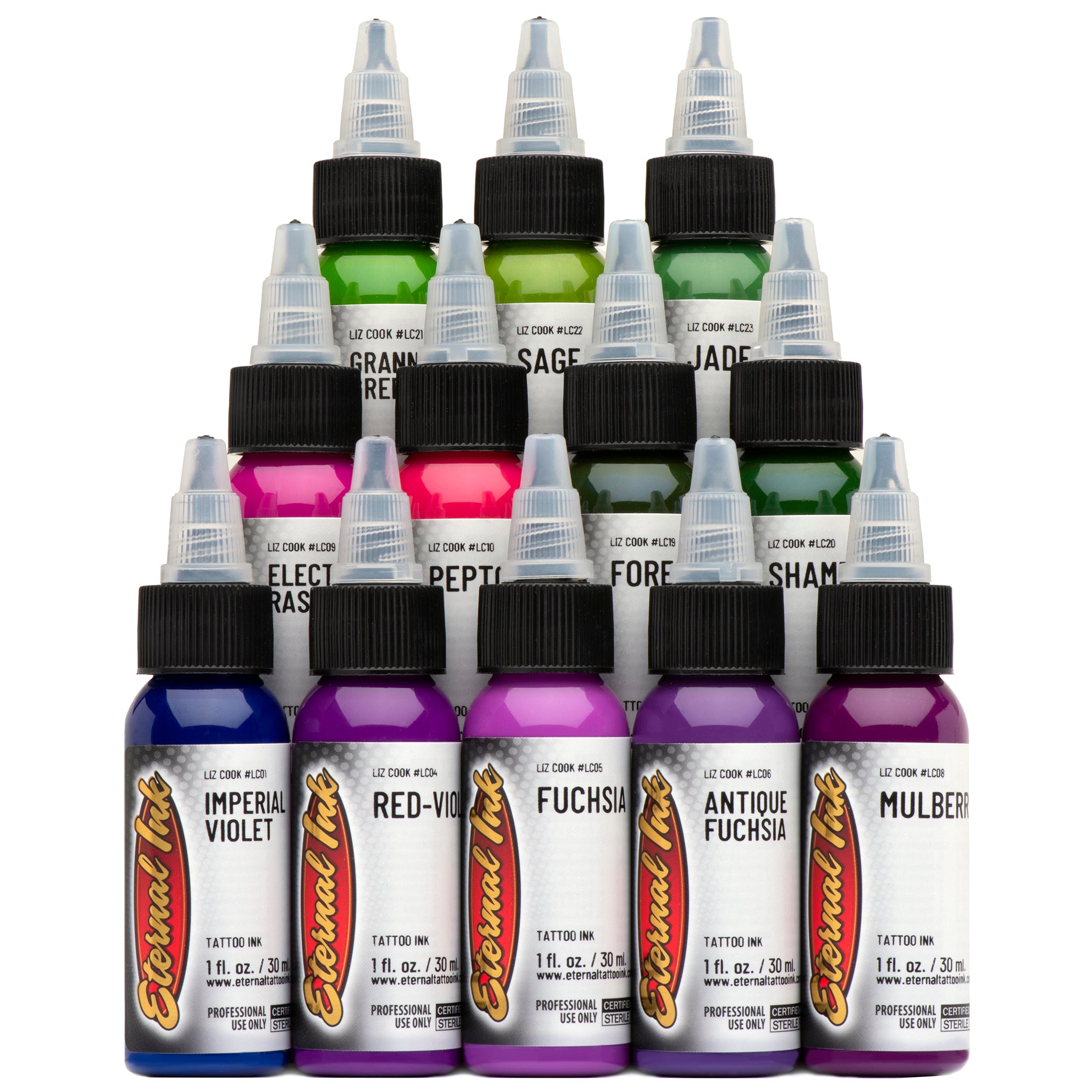 iggy インク　10色　オールセット　THE INK All SET Liz Cook Signature Series Set-Eternal Ink - Eternal Tattoo Supply